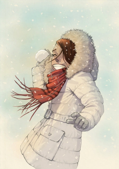 Décembre - Krystal, bataille de boules de neige !